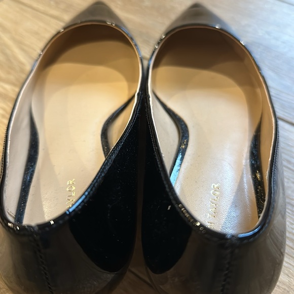 Ann Taylor Black Patten Leather Kitten Heel Pumps Size 8 - Picture 8 of 13